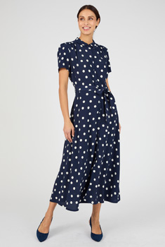 Overhemdjurk stippenprint soepele viscose