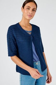 Bolero in fantasietricot met ajour