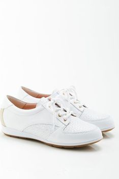 Derby in kalfsleder met glanseffect Climatyl®