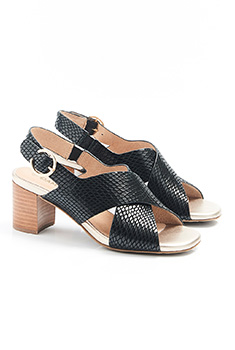 Sandales cuir chèvre à talon