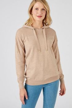 Sweater met kap in gerecycleerd Thermolactyl®