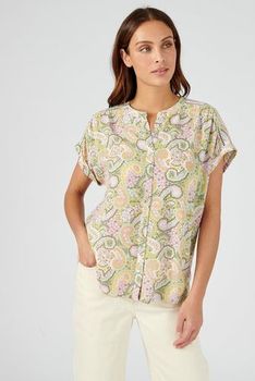 Blouse met kasjmierprint in zuivere viscose, Lenzing™ EcoVero™