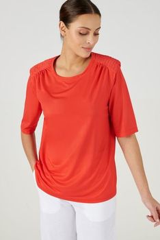 T-shirt fluide à épaulettes
