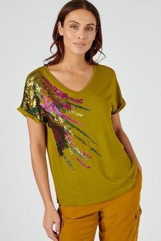 T-shirt in viscose met stretch, Lenzing(TM) EcoVero(TM)