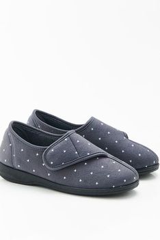 Bedrukte pantoffel met velcro-sluiting