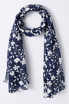 Foulard fluide fleuri
