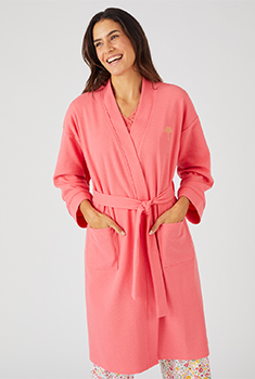 Robe de chambre maille gaufrée recyclée*
