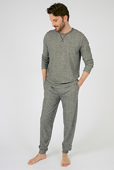 Pyjama maille fantaisie côtelée Thermolactyl