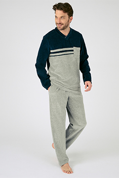 Pyjama velours coton mélangé