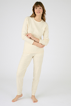 Vrijetijdspak in kabeltricot, Thermolactyl