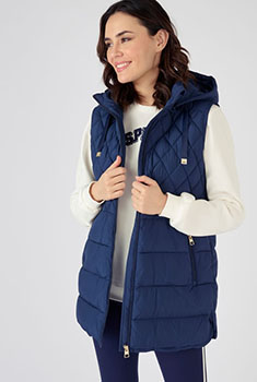 Waterafstotende bodywarmer, gerecycleerde vezels*