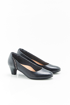 Pumps in geitenleder met stras