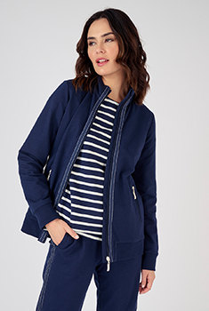 Veste de jogging zippée maille bouclette