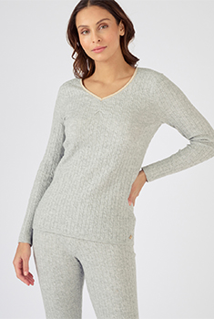 Pull in kabeltricot voor dames, Thermolactyl