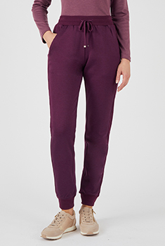 Broek van twee materialen gemoltoneerd met fleece voering