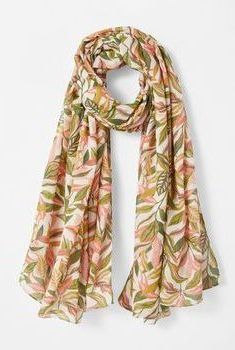 Foulard imprimé feuilles