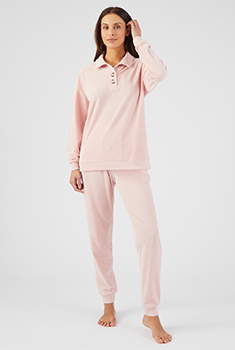 Pyjama en velours côtelé coton mélangé Thermolactyl