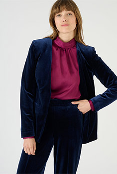 Veste en velours stretch