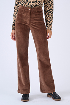 Pantalon fluweel wijd