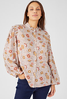 Blouse in *zuivere viscose Lenzing™ EcoVero™