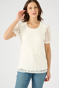 T-shirt in 2 stoffen