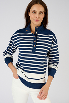 Sweater in marinière-stijl