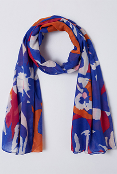 Foulard imprimé tachiste