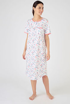 Lot de 2 chemises de nuit jersey pur coton peigné