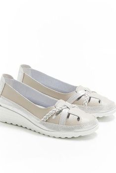 Mocassins détails irisés et tressés
