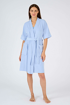 Kimono-achtige kamerjas, bouclébreisel