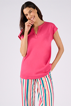 Pyjama T-shirt van puur katoen