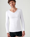 T-shirt col V, maille interlock Thermolactyl