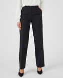 Pantalon large mélange laine bi-stretch
