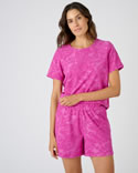 Shortama badstof gestructureerd jacquard