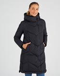 Lange parka, brede kraag, voering van Thermolactyl