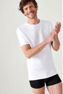Thermolactyl T-shirt met korte mouwen, geborstelde fleece