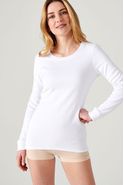 Thermolactyl T-shirt met lange mouwen, geborstelde fleece