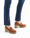 Mocassins met hak Amortyl