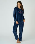 Pyjama pluche gebreid getextureerd Thermolactyl