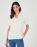Blouse in katoengaas