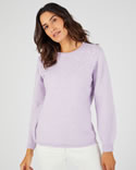 Pull doux broderie fleur