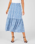 Tricot rok met ruches onderaan  vezels