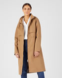 Lange parka in trenchcoatstijl