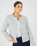 Gestreept tweed jasje