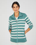 Casual gestreept fleece jack