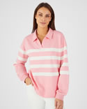 Sweat-shirt molleton rayé