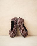 Fluwelen ballerina's voor binnen