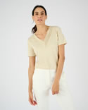 T-shirt van glanzend tricot