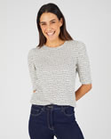 T-shirt met strepen van tricot