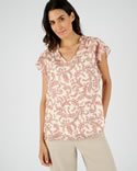 Glanzende voile blouse